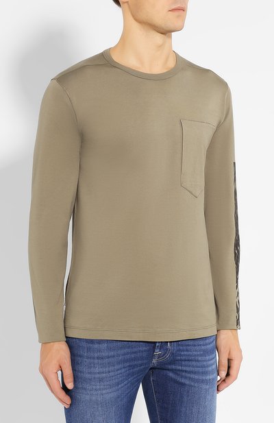 Хлопковый лонгслив STONE ISLAND SHADOW PROJECT хаки цвета по цене 16200 руб., арт. 711920214, фото 3 Хлопковый лонгслив STONE ISLAND SHADOW PROJECT, арт. 711920214, фото 3