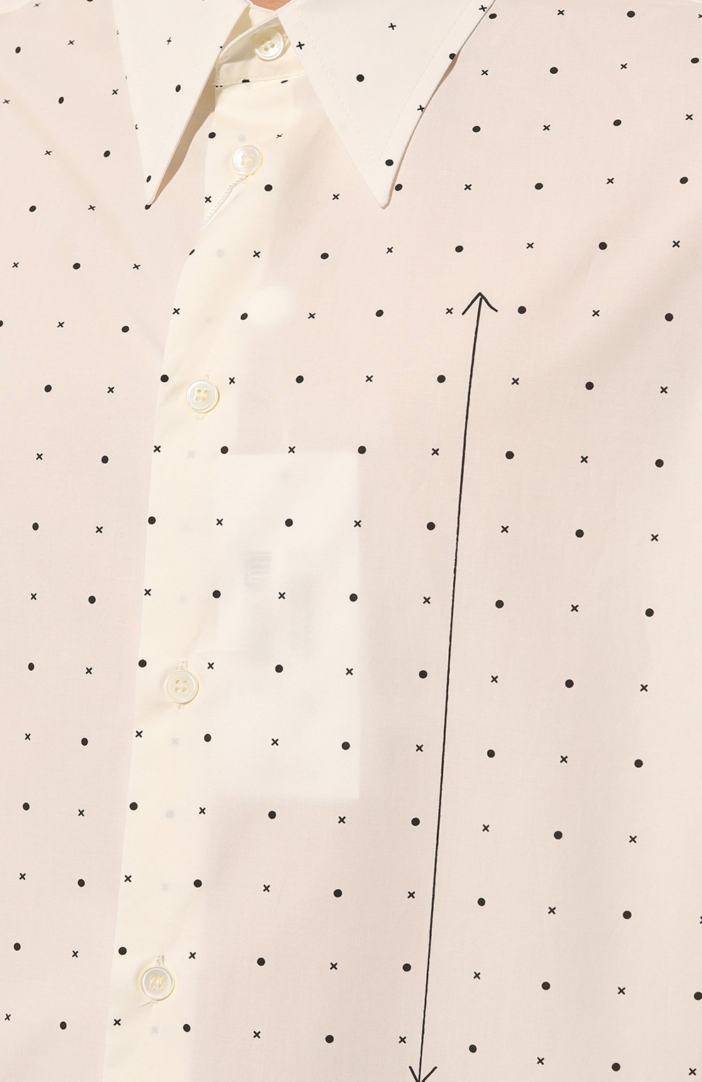 Хлопковая рубашка MM6, арт. S52DT0022/S78157, фото 5