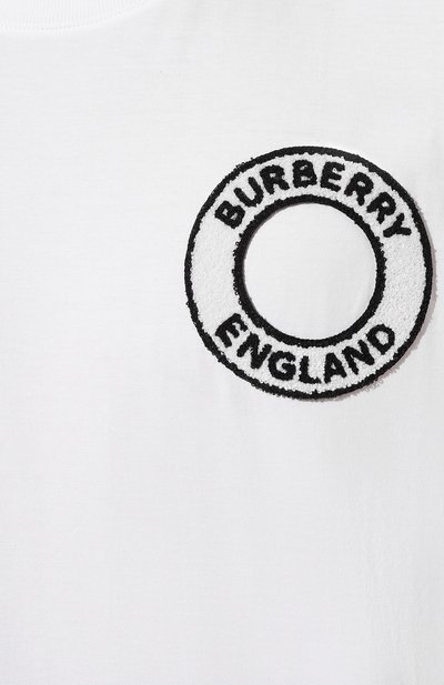 Хлопковая футболка BURBERRY, арт. 8057980, фото 5