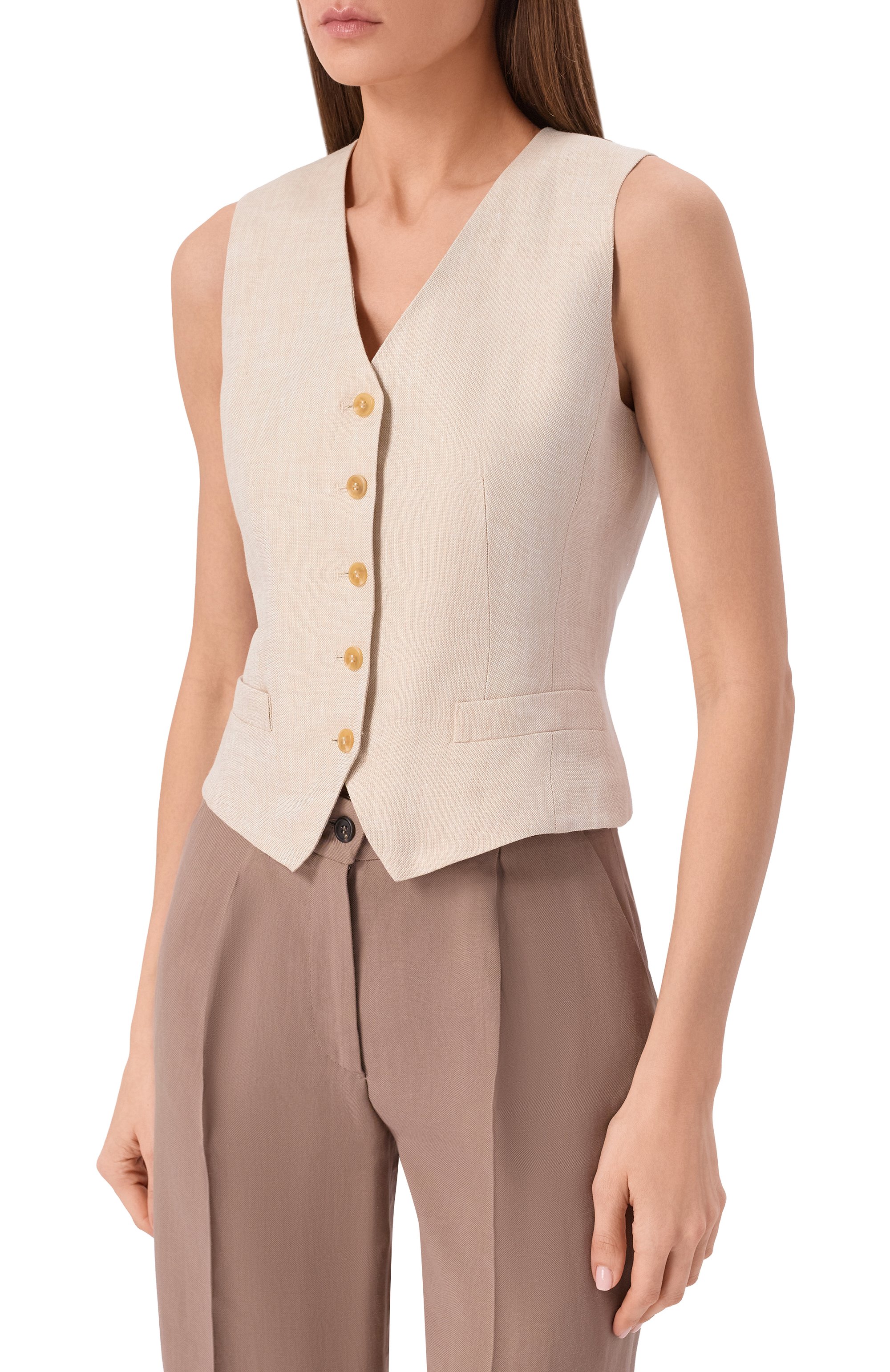 Льняной жилет WEEKEND MAX MARA, арт. WKDPACE, фото 3
