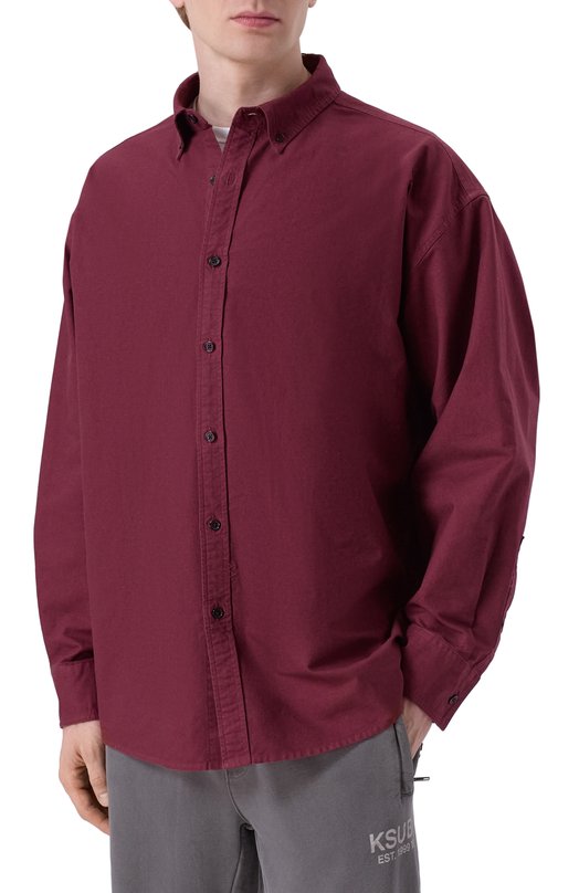 Хлопковая рубашка Ksubi MFA25SH001 Бордовый  MFA25SH001 Фото 3