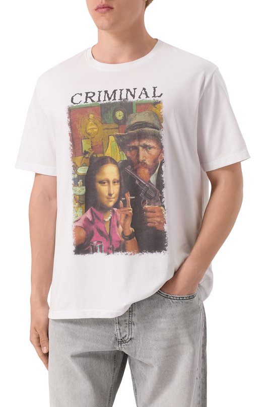 Хлопковая футболка Bisibiglio CRIMI ART Белый  CRIMI ART Фото 3