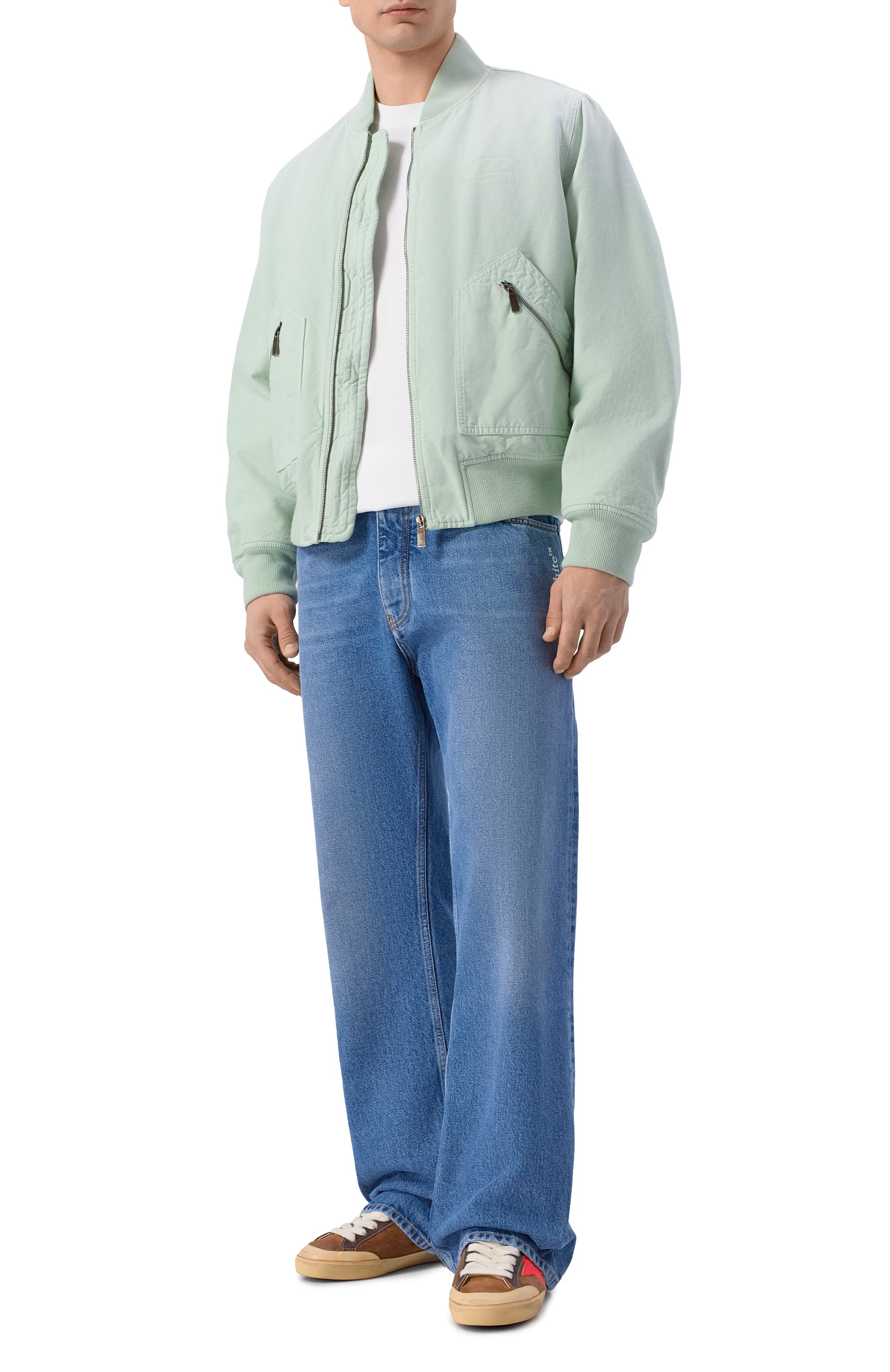 Хлопковая футболка OFF-WHITE, арт. 0MAA120S26JER003, фото 2