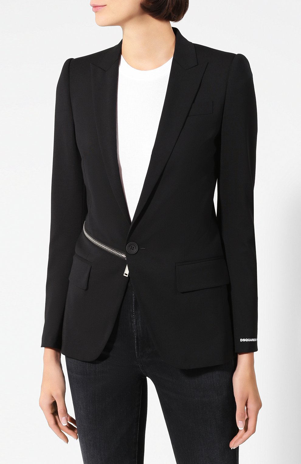 Шерстяной жакет DSQUARED2 черного цвета по цене 99500 руб., арт. S75BN0707/S40320, фото 3 Шерстяной жакет DSQUARED2, арт. S75BN0707/S40320, фото 3