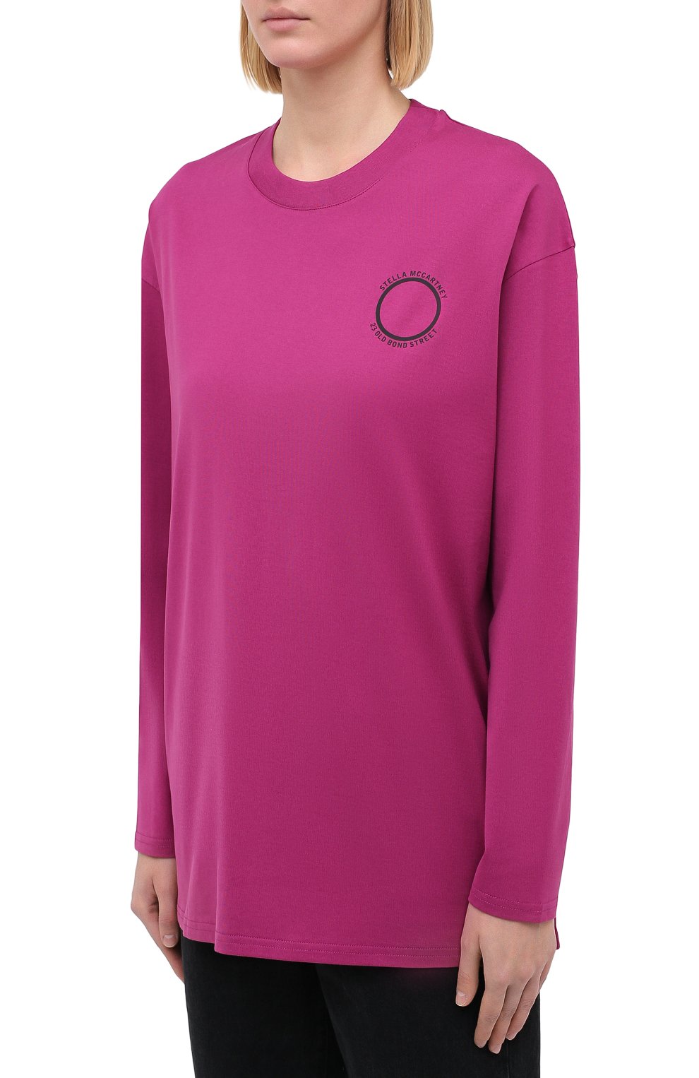 Хлопковый лонгслив STELLA MCCARTNEY фиолетового цвета по цене 28500 руб., арт. 601848/SMP87, фото 3 Хлопковый лонгслив STELLA MCCARTNEY, арт. 601848/SMP87, фото 3