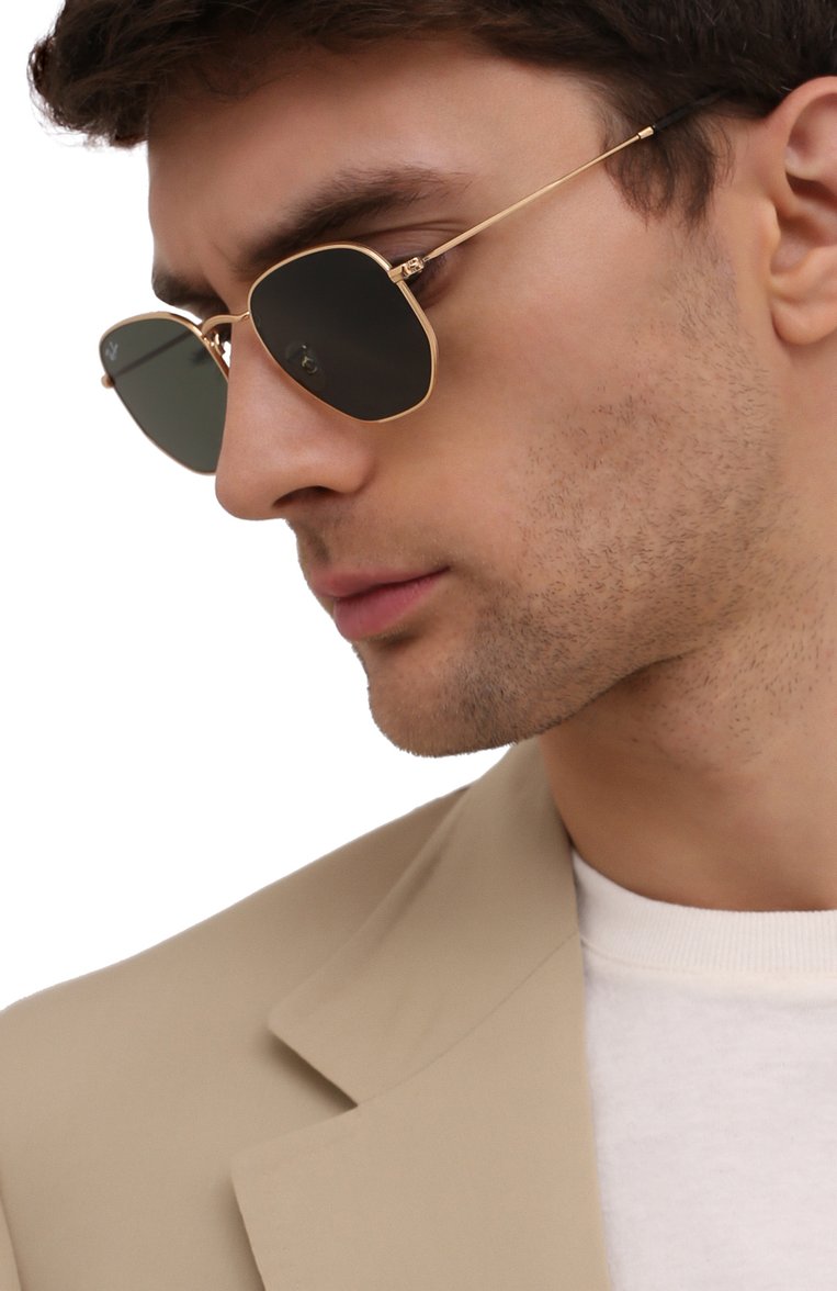 Женские солнцезащитные очки RAY-BAN черного цвета, арт. 3548N-001 | Фото 3 (Кросс-КТ: С/з-унисекс; Региональные ограничения белый список (Axapta Mercury): Не проставлено, RU; Нос: Не проставлено; Тип очков: С/з; Материал: Металл; Очки форма: Круглые; Оптика Гендер: оптика-унисекс)