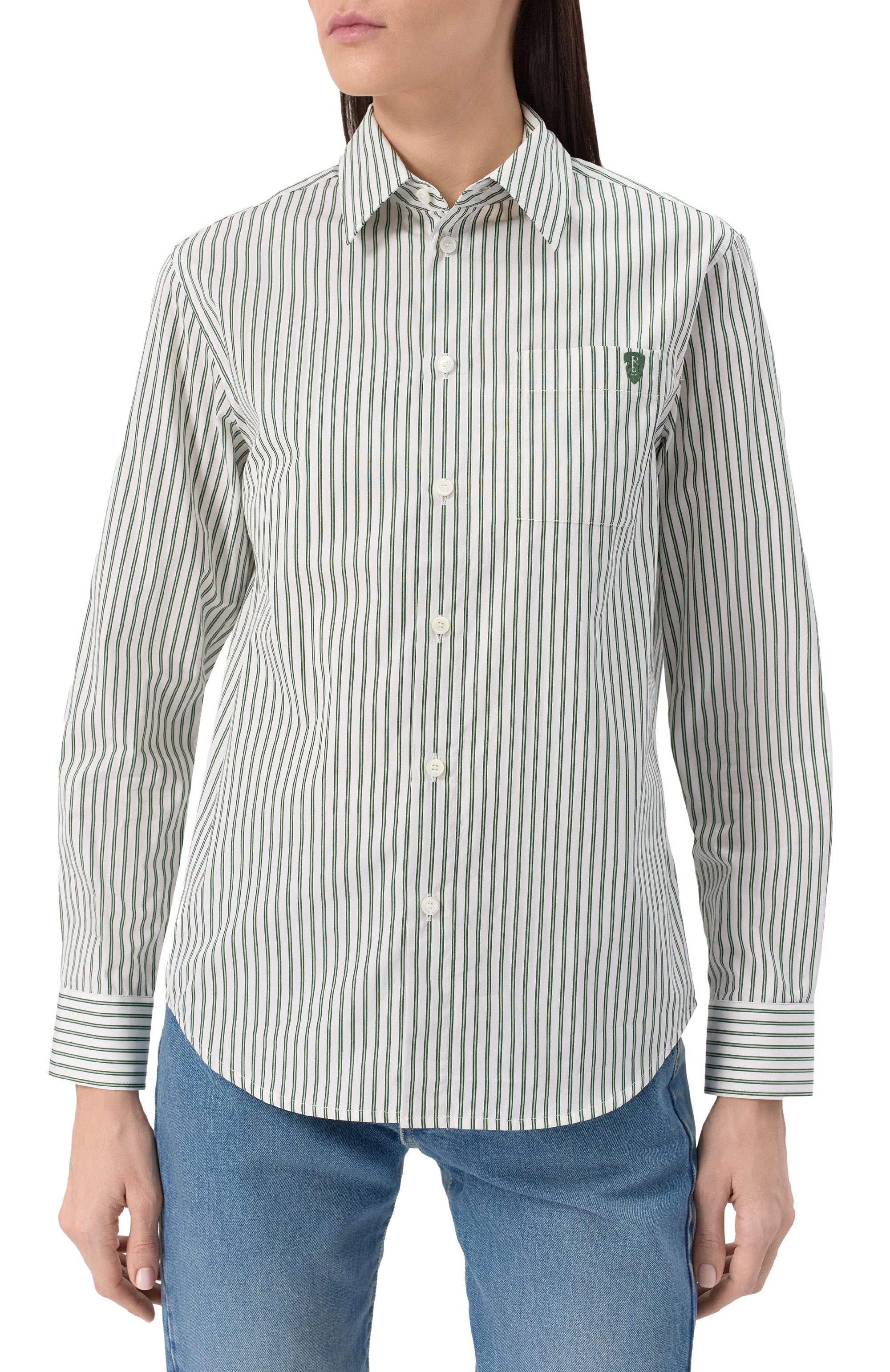 Хлопковая рубашка BURBERRY, арт. 8102550, фото 3