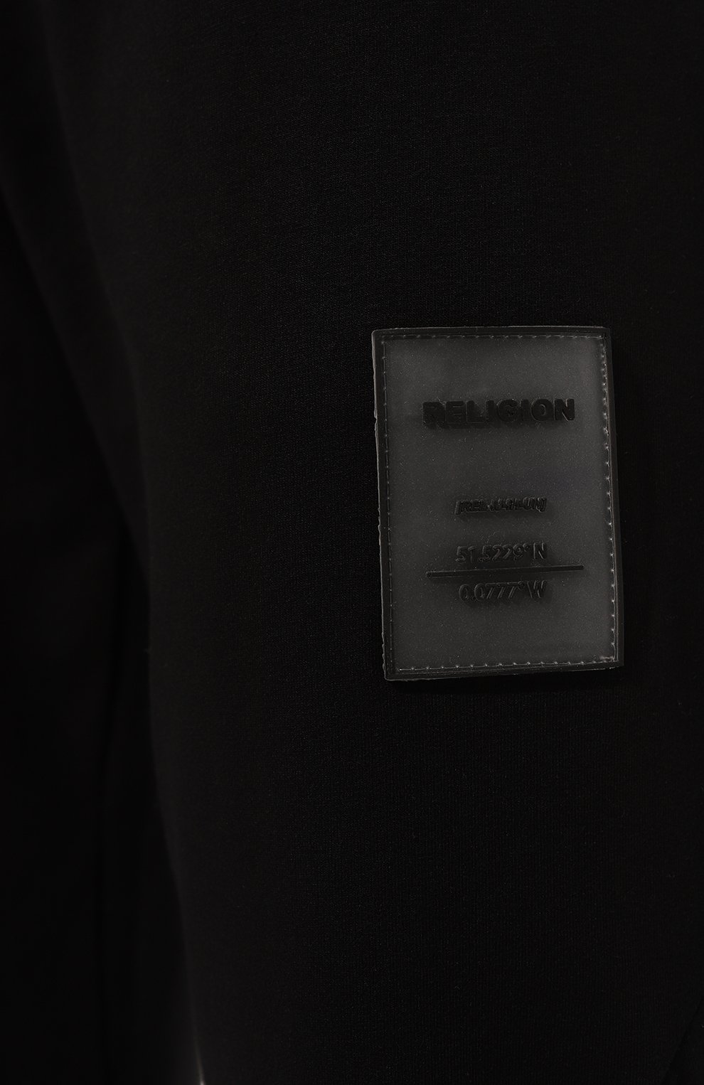 Хлопковые джоггеры RELIGION черного цвета по цене 8870 руб., арт. 13TACP63, фото 5 Хлопковые джоггеры RELIGION, арт. 13TACP63, фото 5