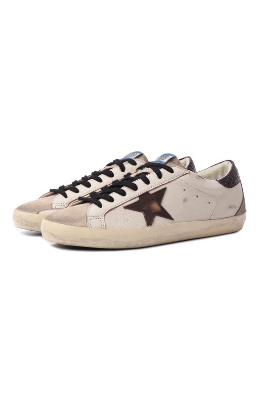 Кожаные кеды Super-Star Golden Goose Deluxe Brand GMF00102.F007553 Белый GMF00102.F007553