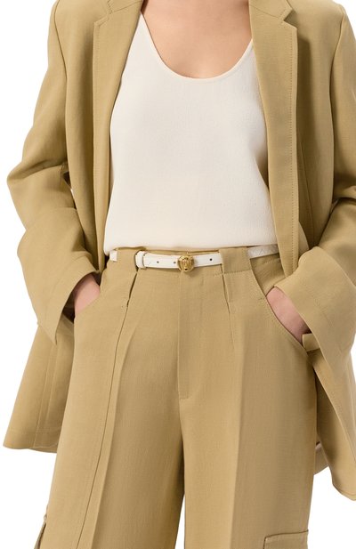 Кожаный ремень BOTTEGA VENETA белого цвета по цене 92950 руб., арт. 867591/V0HW5, фото 2 Кожаный ремень BOTTEGA VENETA, арт. 867591/V0HW5, фото 2