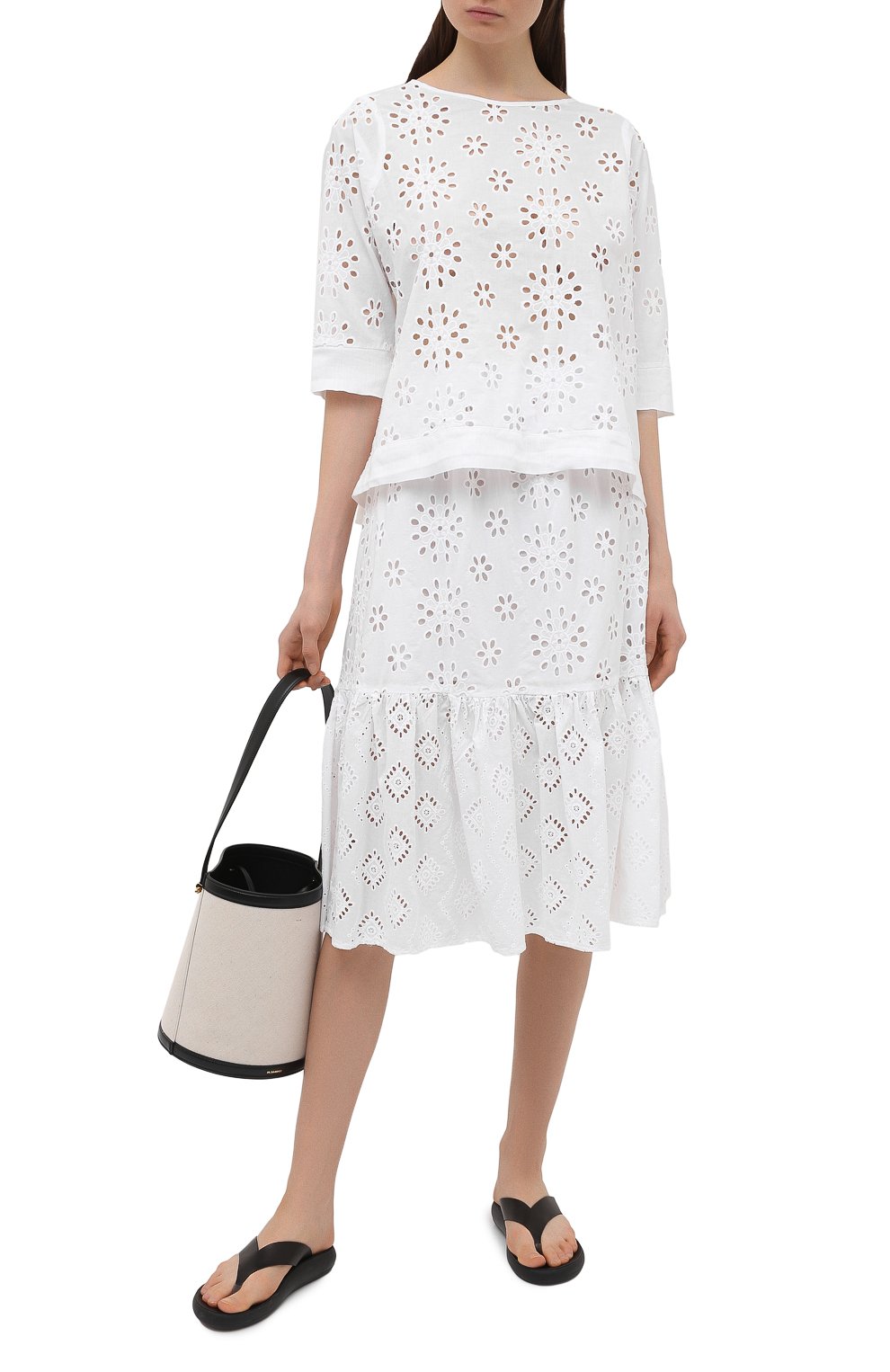 Хлопковая блузка LA FABBRICA DEL LINO, арт. 10504, фото 2