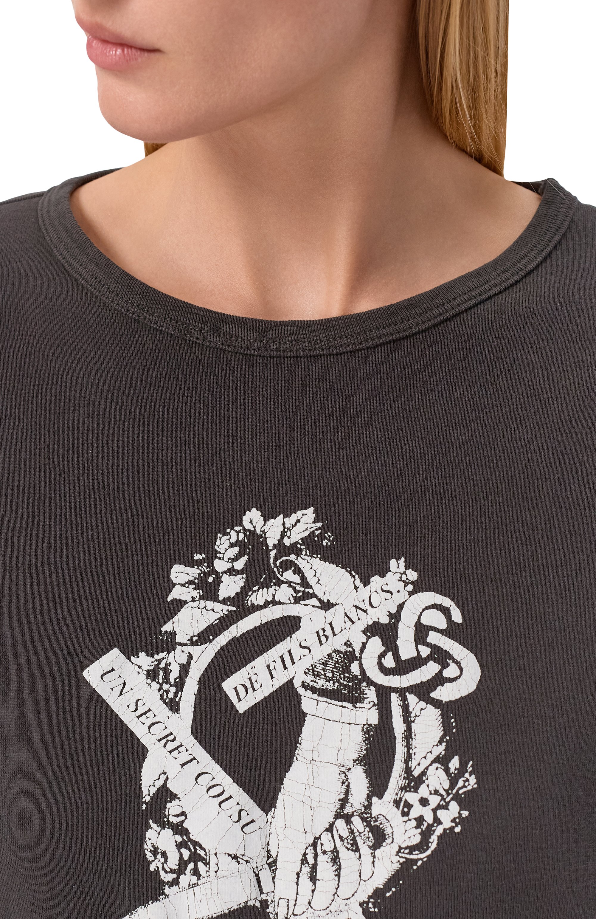 Хлопковая футболка ENFANTS RICHES DEPRIMES черного цвета по цене 92600 руб., арт. 120-567/C0TT0N, фото 5 Хлопковая футболка ENFANTS RICHES DEPRIMES, арт. 120-567/C0TT0N, фото 5