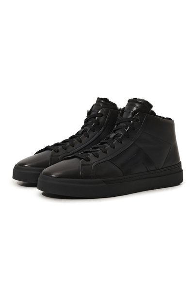 Мужские кожаные кеды gloria SANTONI, арт. MBGG220250CNPG0N