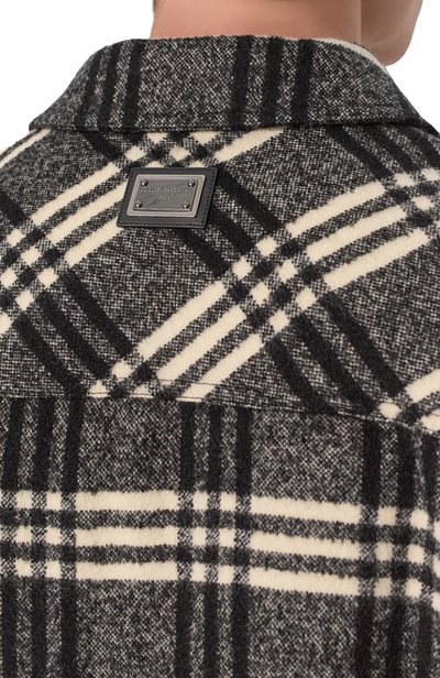 Шерстяная куртка-рубашка DOLCE & GABBANA темно-серого цвета по цене 329500 руб., арт. G9CKYT/FQZAK, фото 5 Шерстяная куртка-рубашка DOLCE & GABBANA, арт. G9CKYT/FQZAK, фото 5
