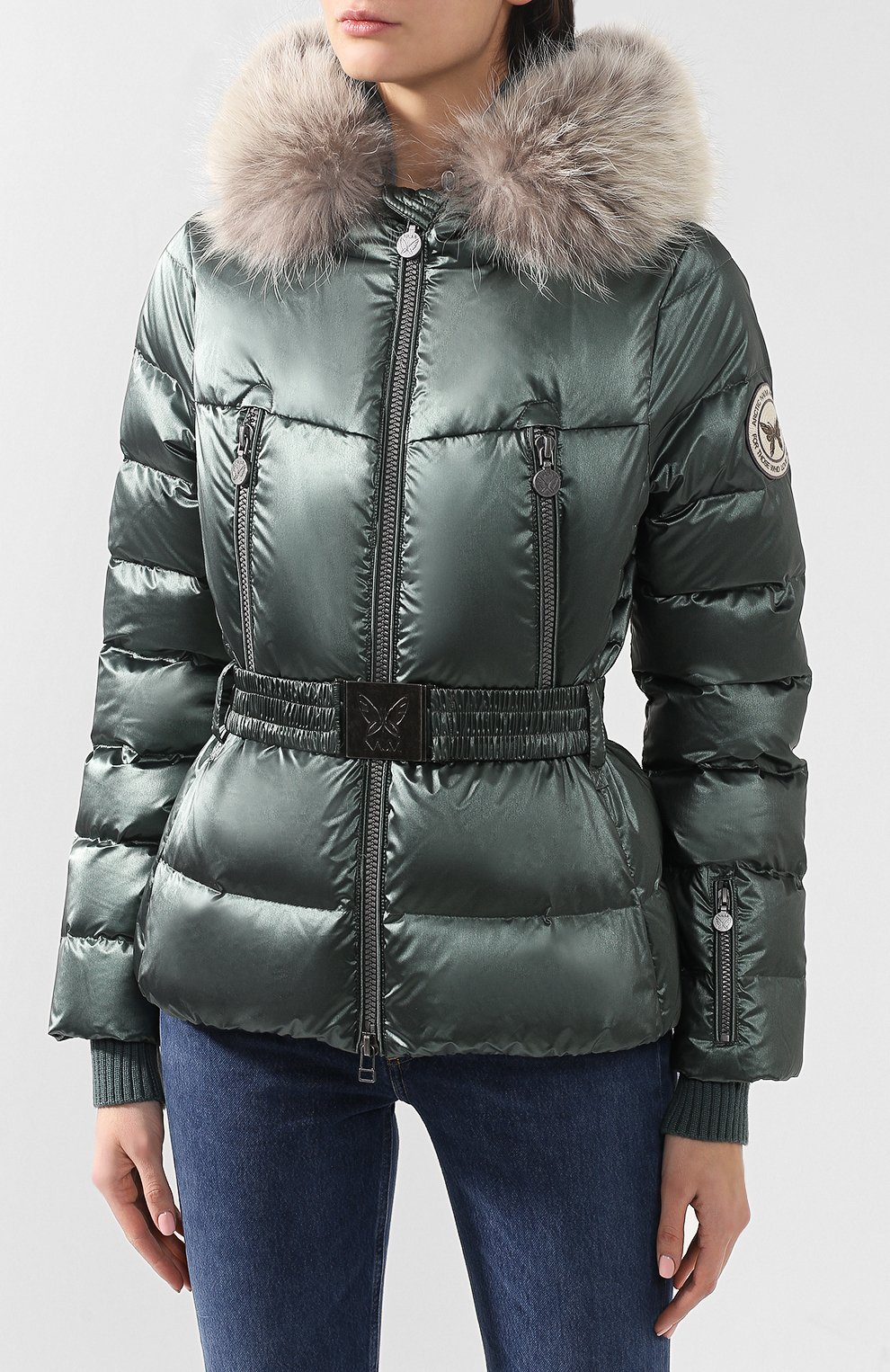 Пуховая куртка с поясом и капюшоном NAUMI, арт. 18 W 820 02 33, фото 3