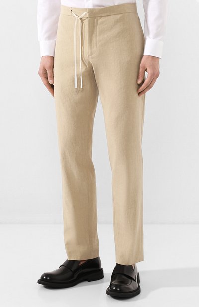 Брюки из смеси льна и хлопка MAISON MARGIELA, арт. S50KA0522/S52642, фото 3