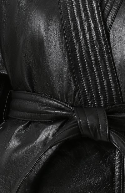 Кожаный жакет с поясом и логотипом бренда на спине GUCCI, арт. 526852/XG705, фото 5