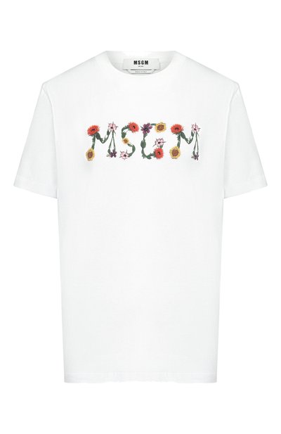 Женская хлопковая футболка MSGM, арт. 4041MDM124N/267002
