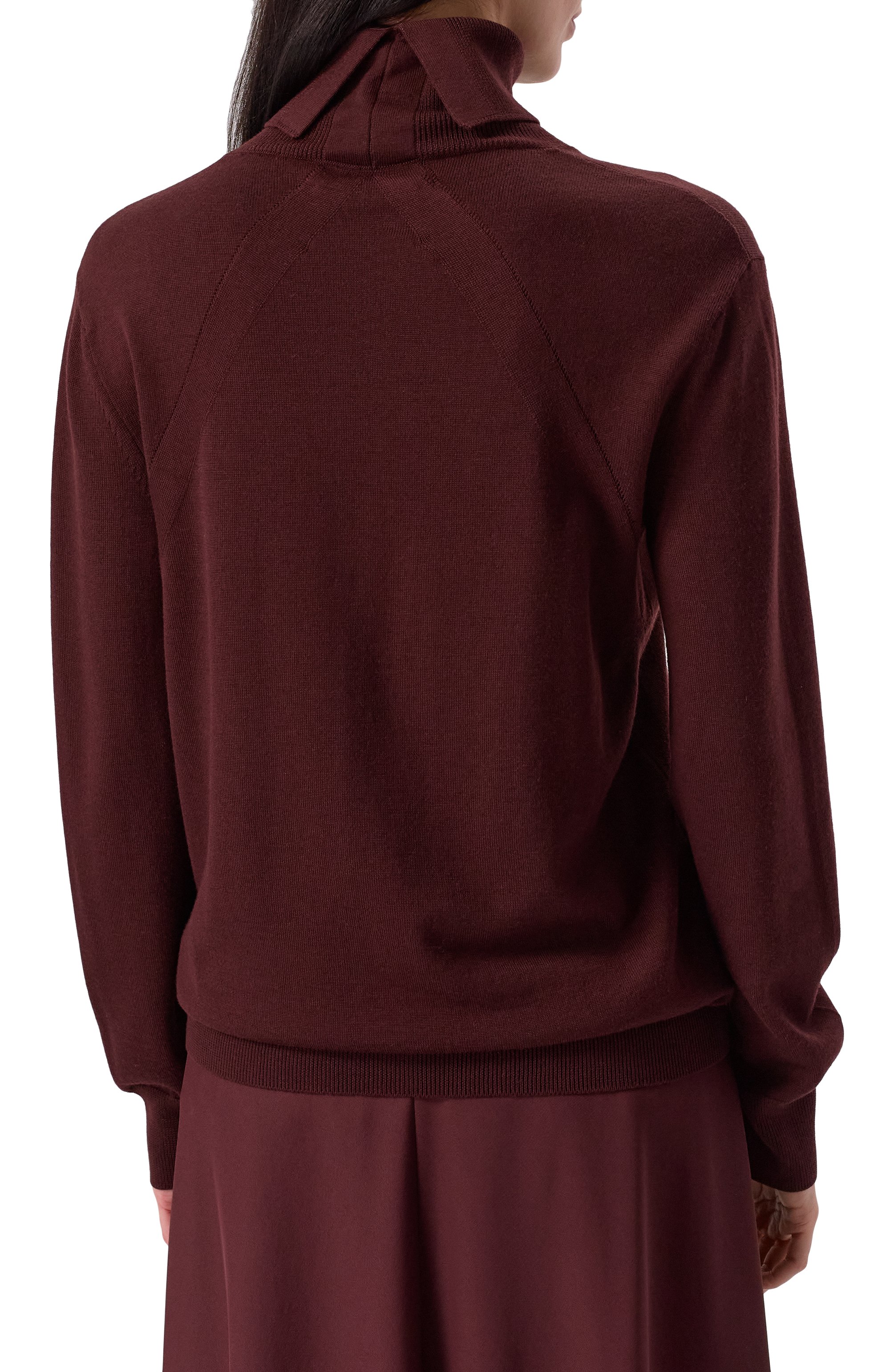 Шерстяная водолазка JIL SANDER темно-коричневого цвета по цене 72950 руб., арт. J04GP0002/J14532, фото 4 Шерстяная водолазка JIL SANDER, арт. J04GP0002/J14532, фото 4