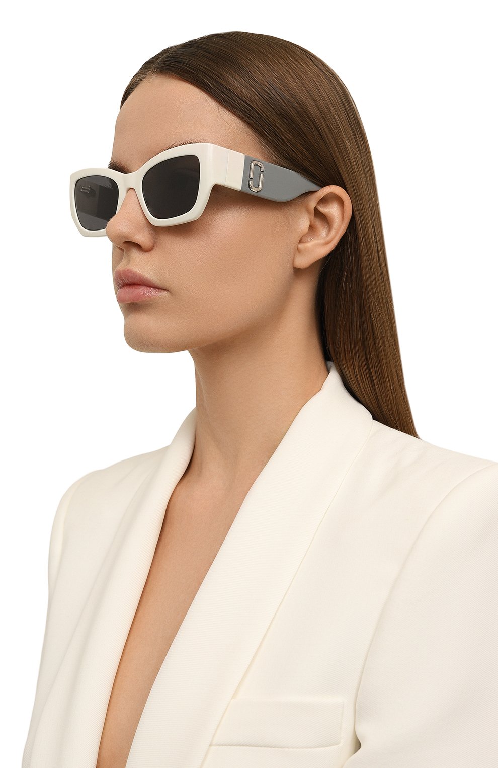 Солнцезащитные очки MARC JACOBS (THE) белого цвета по цене 21950 руб., арт. MARC 723 SZJ, фото 2 Солнцезащитные очки MARC JACOBS (THE), арт. MARC 723 SZJ, фото 2