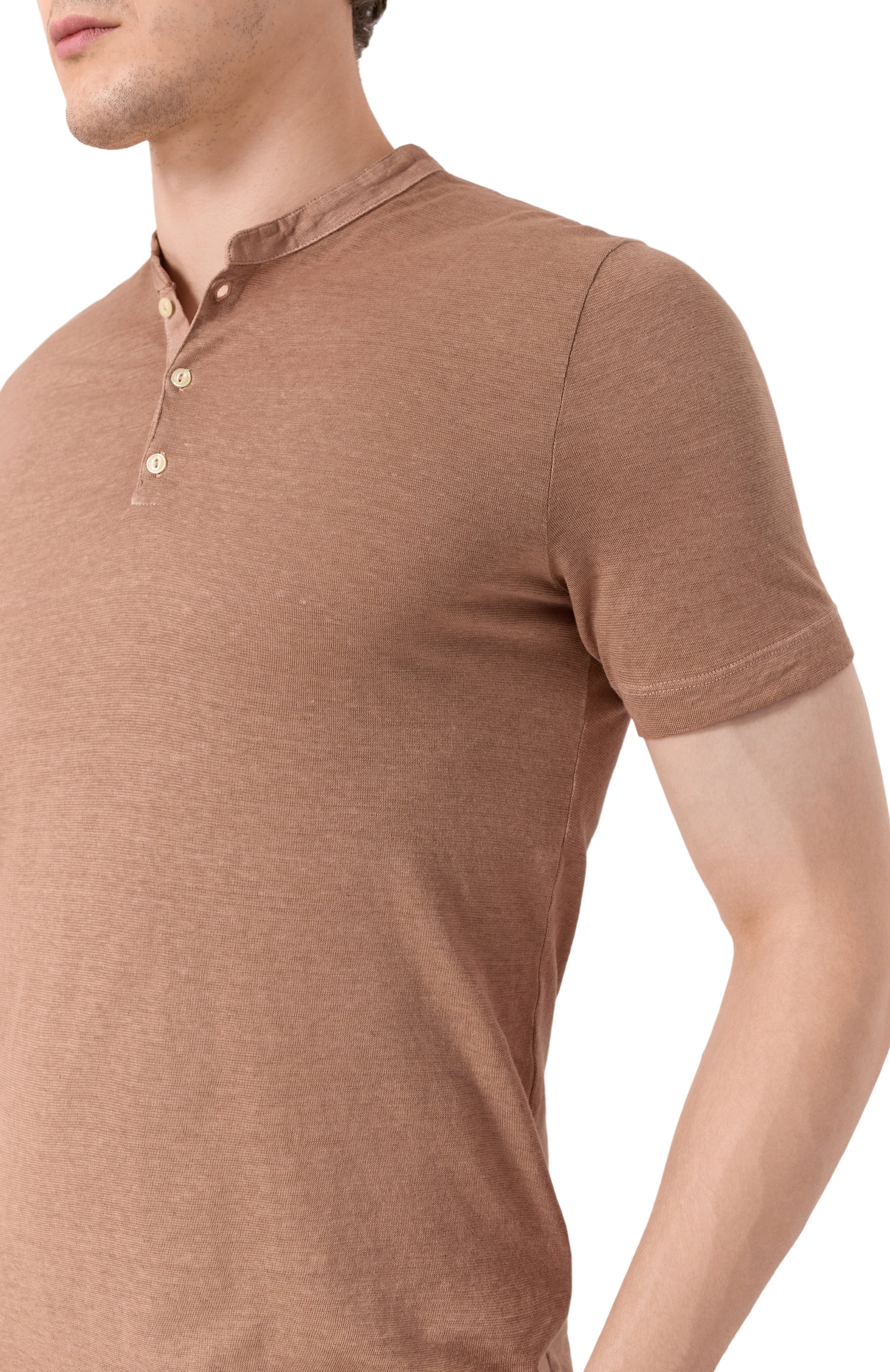 Футболка-хенли изо льна и хлопка 120% LINO, арт. 32ALIM79AC/G308/S01, фото 5