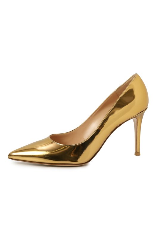 Кожаные туфли Gianvito 85 Gianvito Rossi G24580.85RIC.METMEK0 Золотой  G24580.85RIC.METMEK0 Фото 4