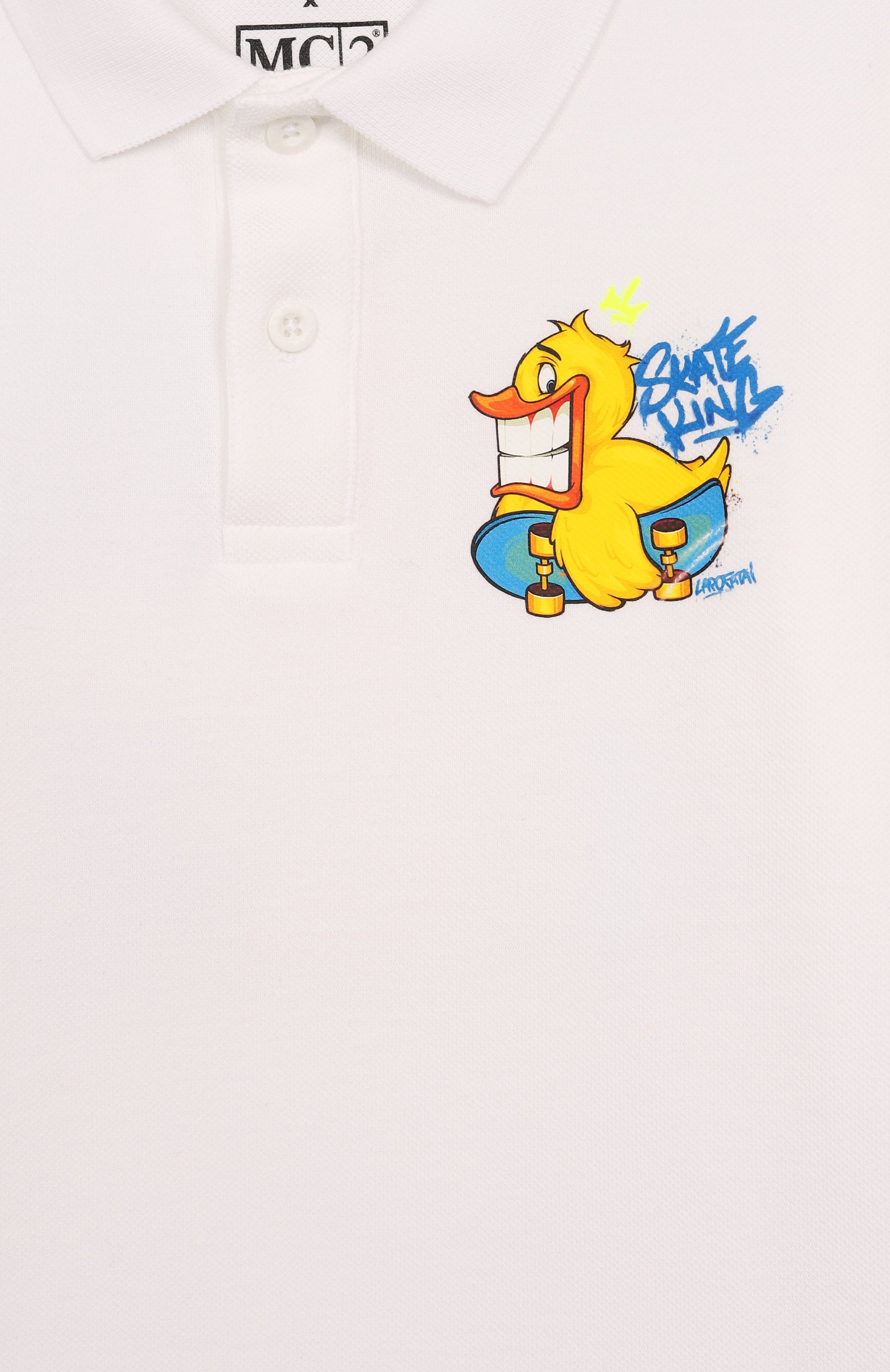 Хлопковое поло MC2 SAINT BARTH молочного цвета по цене 13150 руб., арт. BEVERLY HILLS JR/00996F, фото 3 Хлопковое поло MC2 SAINT BARTH, арт. BEVERLY HILLS JR/00996F, фото 3