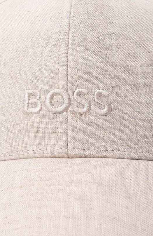 Льняная бейсболка BOSS 50539507 Бежевый  50539507 Фото 4