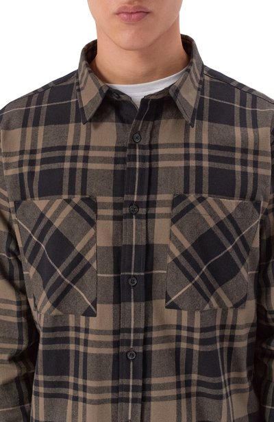 Хлопковая рубашка HUGO коричневого цвета по цене 13600 руб., арт. 50549753, фото 5 Хлопковая рубашка HUGO, арт. 50549753, фото 5