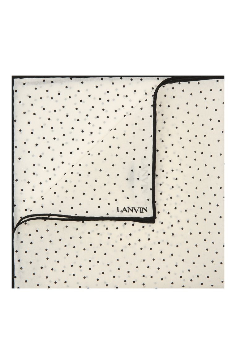 Мужской шелковый платок LANVIN белого цвета, арт. 3806/HANDKERCHIEF | Фото 1 (Материал: Текстиль, Шелк; Нос: Не проставлено)