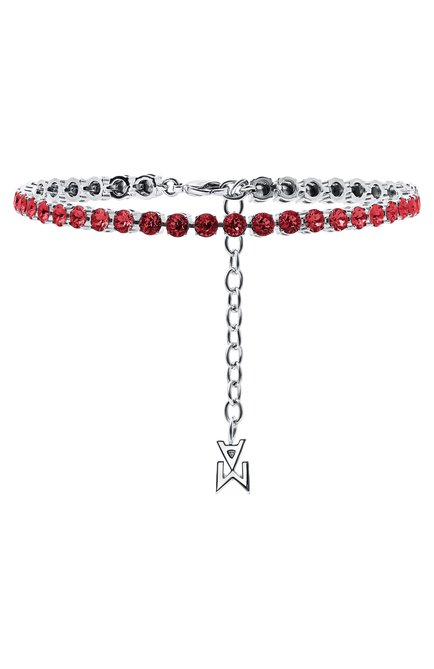 Анклет tennis AMINA MUADDI, арт. TENNIS ANKLET/CRYSTALS SILVER BASE