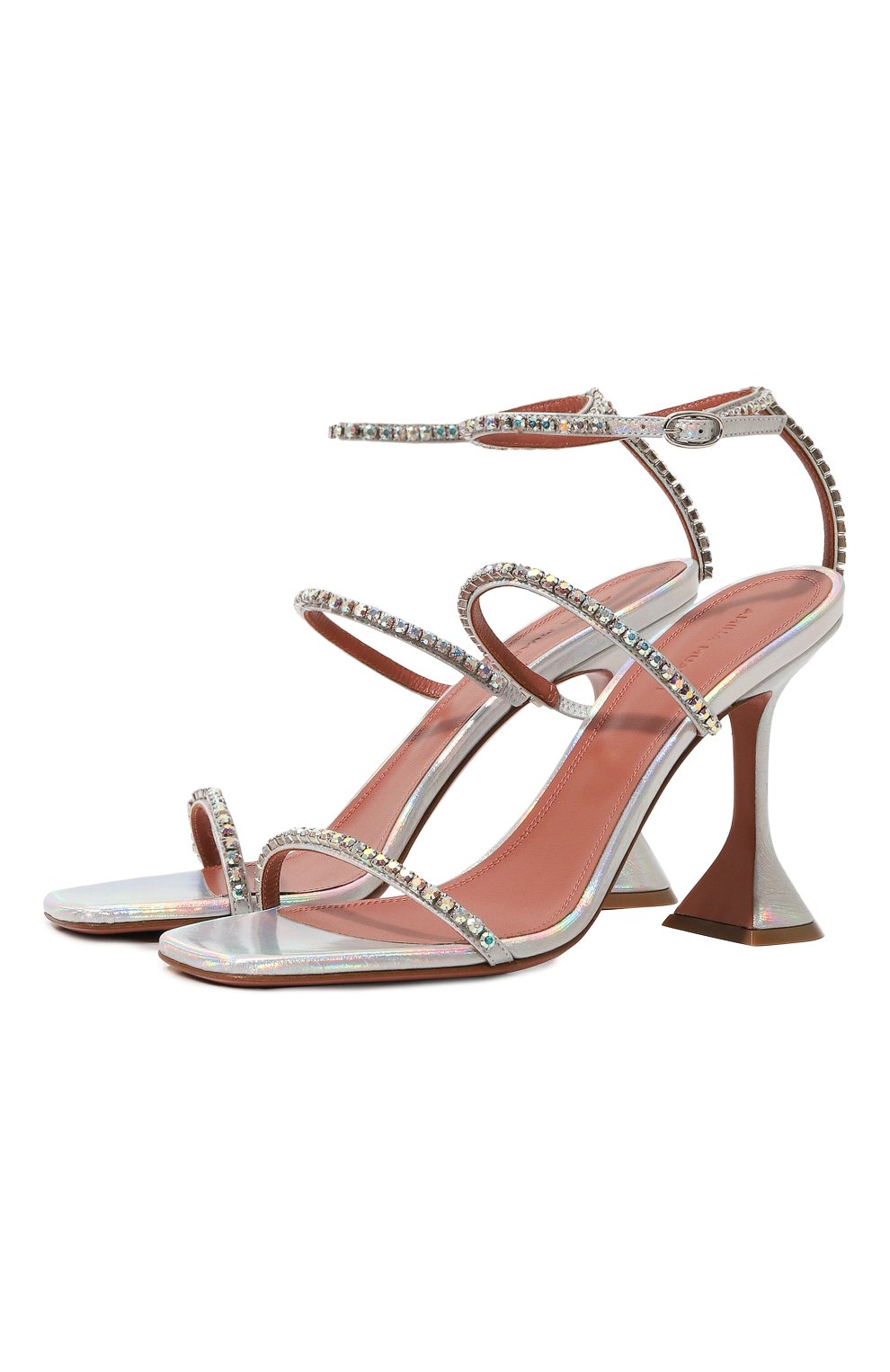 Кожаные босоножки gilda AMINA MUADDI, арт. GILDA SANDAL/METALLIC NAPPA, фото 1