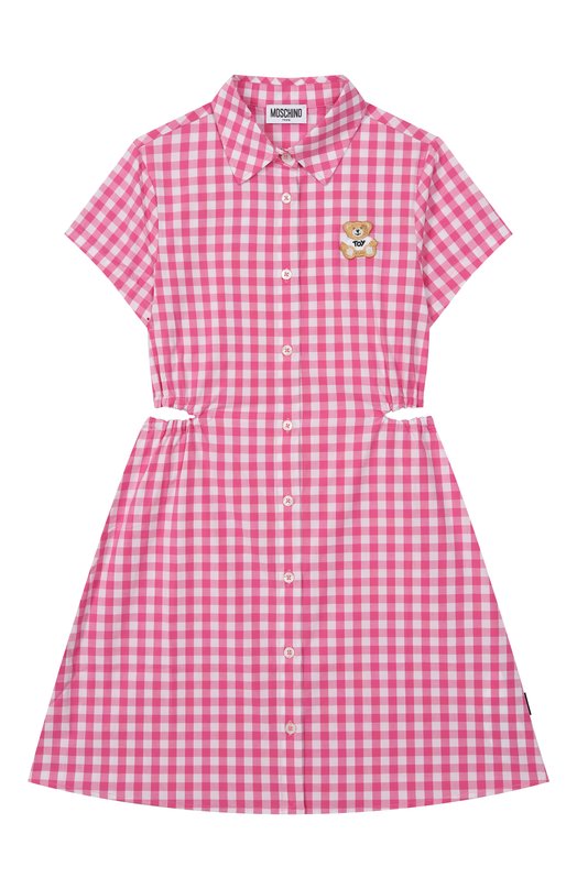 

Хлопковое платье Moschino, Розовый