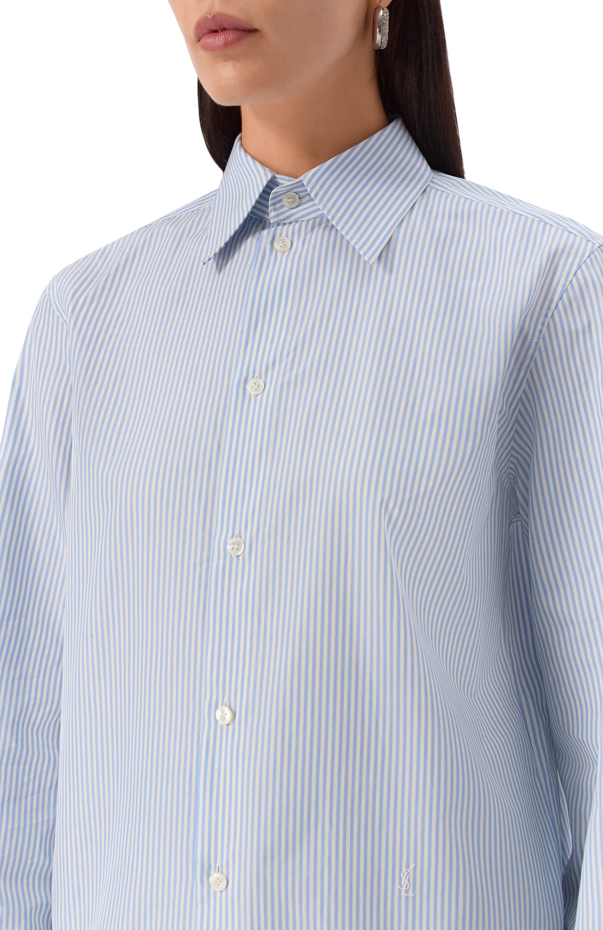 Хлопковая рубашка SAINT LAURENT, арт. 830240/Y1L12, фото 5