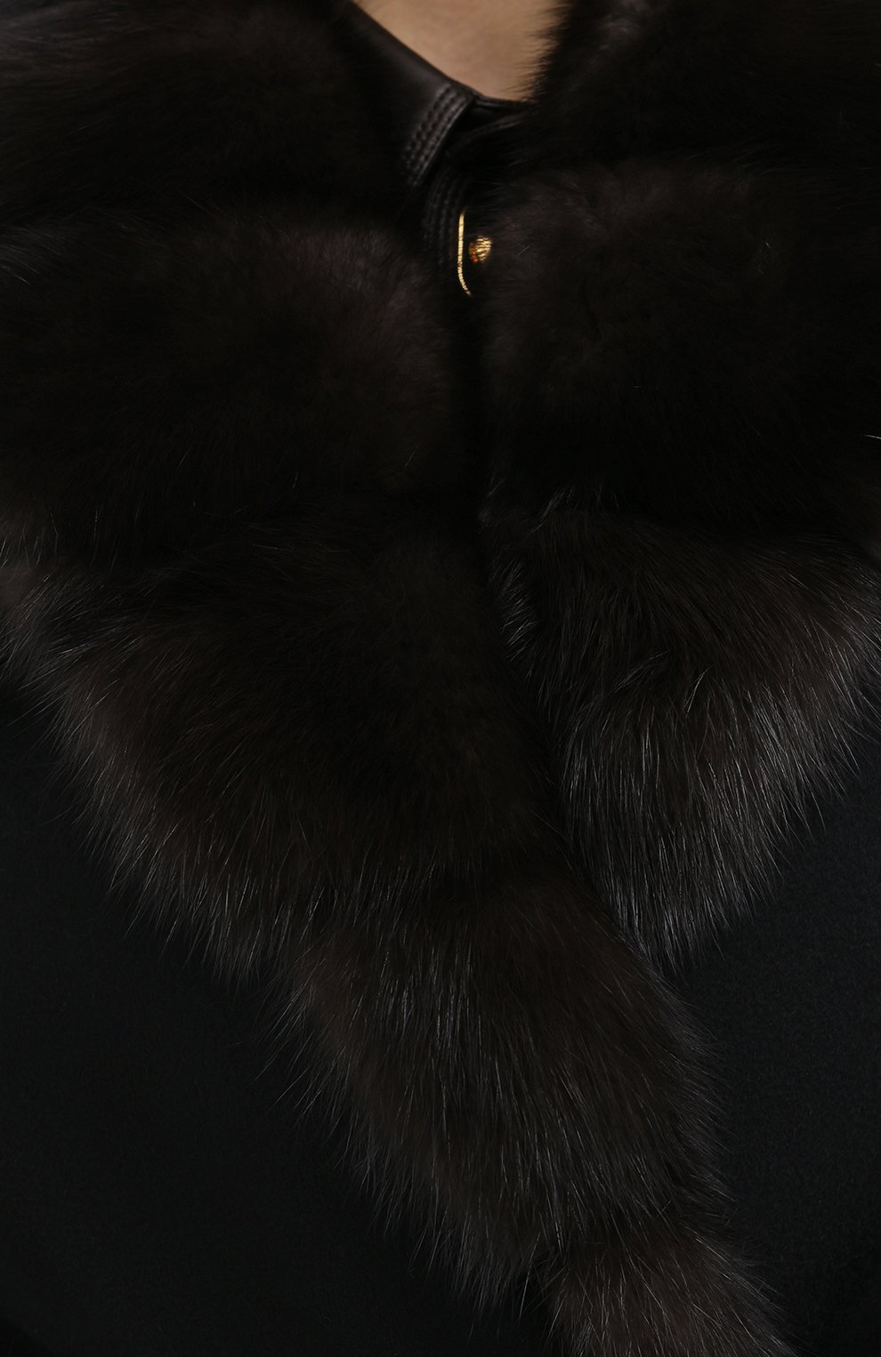 Пальто с отделкой из меха соболя MANZONI24, арт. 20M647-DB1Z/56, фото 6