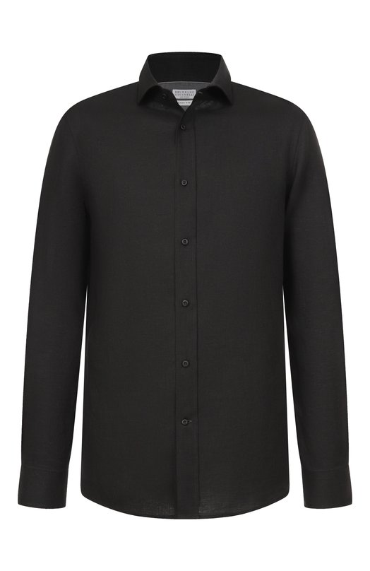 Льняная рубашка Brunello Cucinelli MM6840627 Чёрный MM6840627