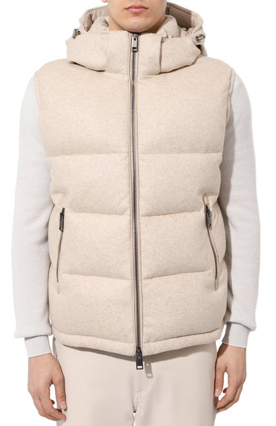 Пуховый жилет BRIONI кремового цвета по цене 435500 руб., арт. SUPB0L/0A604, фото 3 Пуховый жилет BRIONI, арт. SUPB0L/0A604, фото 3