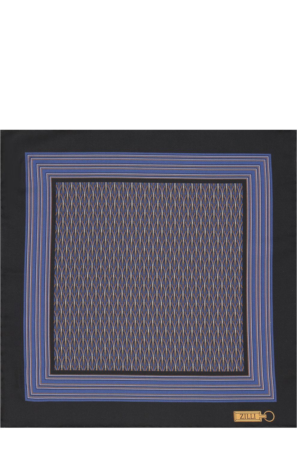 Шелковый платок ZILLI темно-синего цвета по цене 8995 руб., арт. 50081/HANDKERCHIEF, фото 3 Шелковый платок ZILLI, арт. 50081/HANDKERCHIEF, фото 3