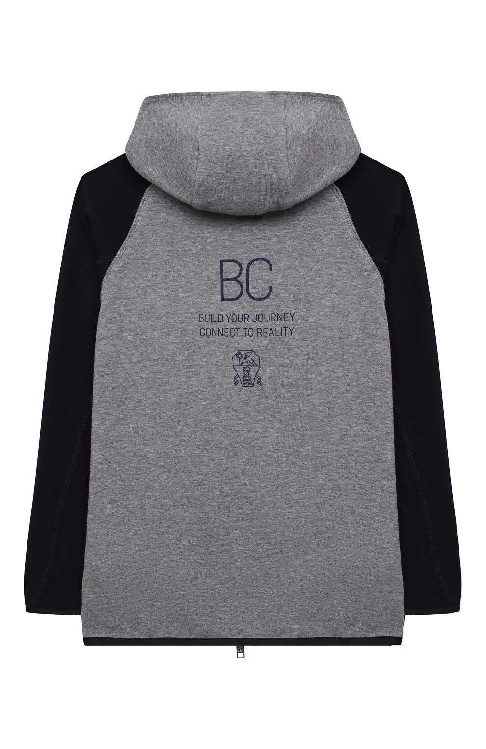 Хлопковая толстовка BRUNELLO CUCINELLI серого цвета по цене 46250 руб., арт. BD847E116B, фото 2 Хлопковая толстовка BRUNELLO CUCINELLI, арт. BD847E116B, фото 2