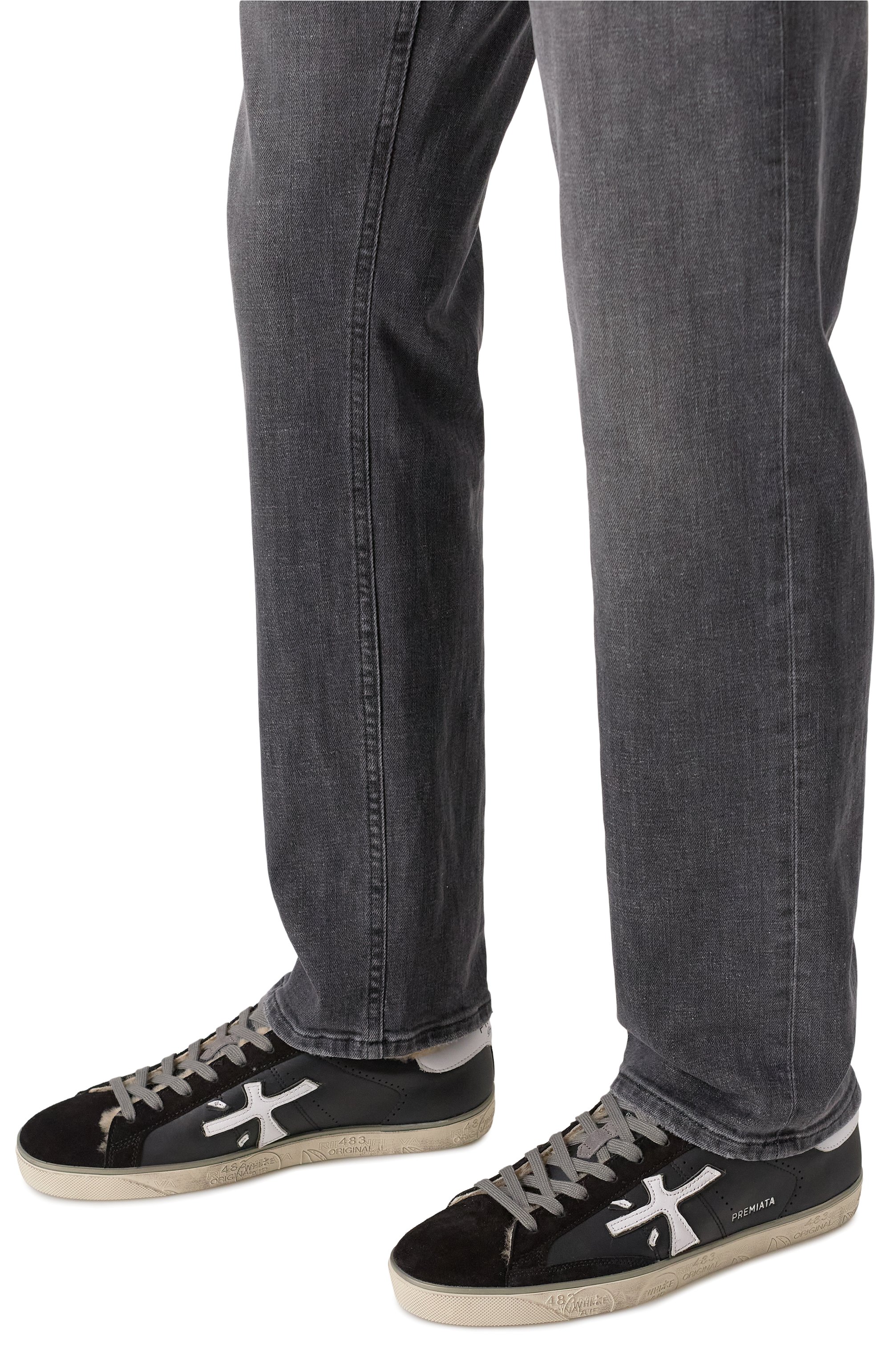 Комбинированные кеды steven PREMIATA черного цвета по цене 37000 руб., арт. STEVEN/VAR 5439M, фото 3 Комбинированные кеды steven PREMIATA, арт. STEVEN/VAR 5439M, фото 3