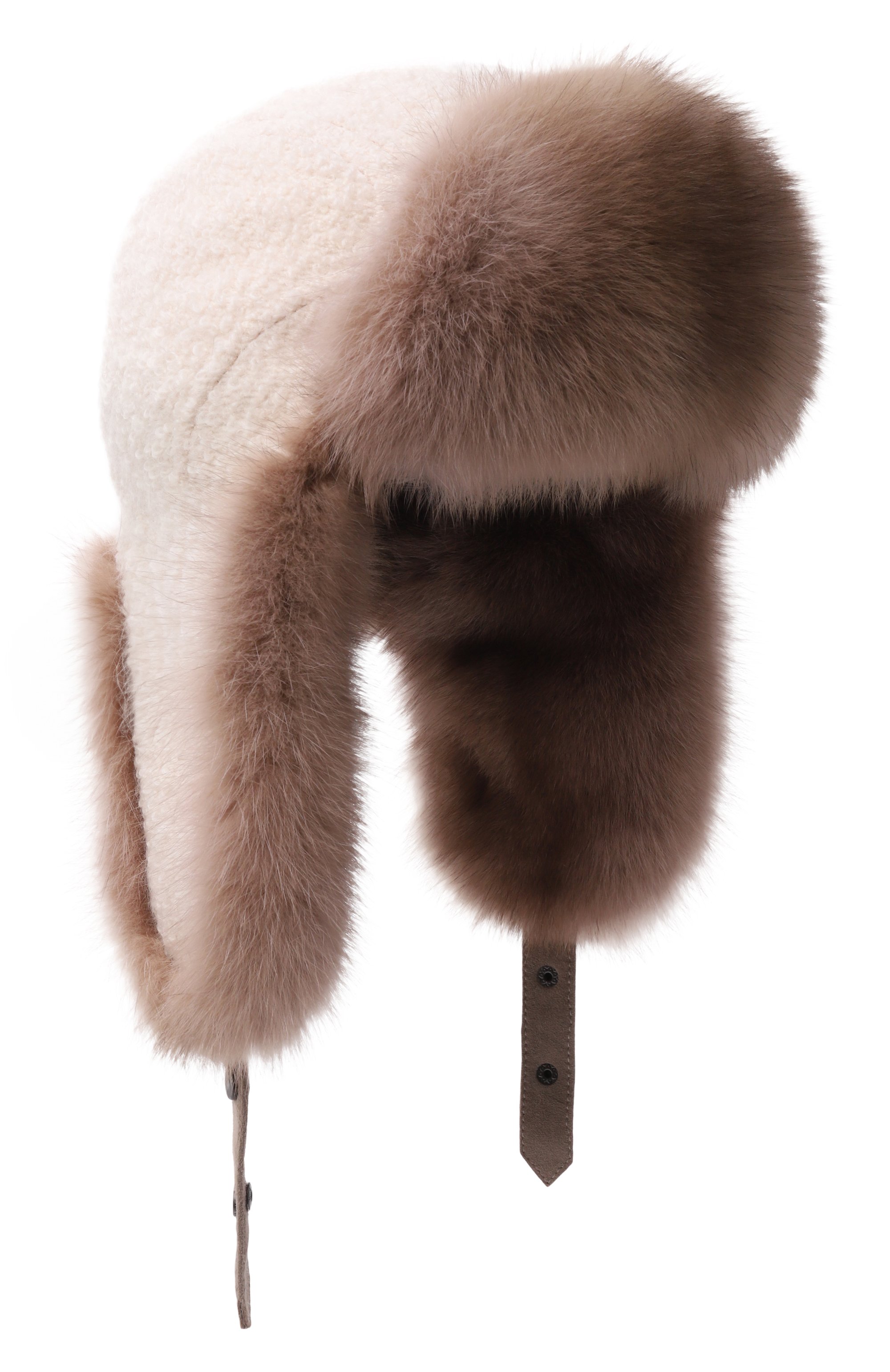 Кашемировая шапка-ушанка star с мехом соболя BLACK SABLE, арт. BS-FHST-DR, фото 1