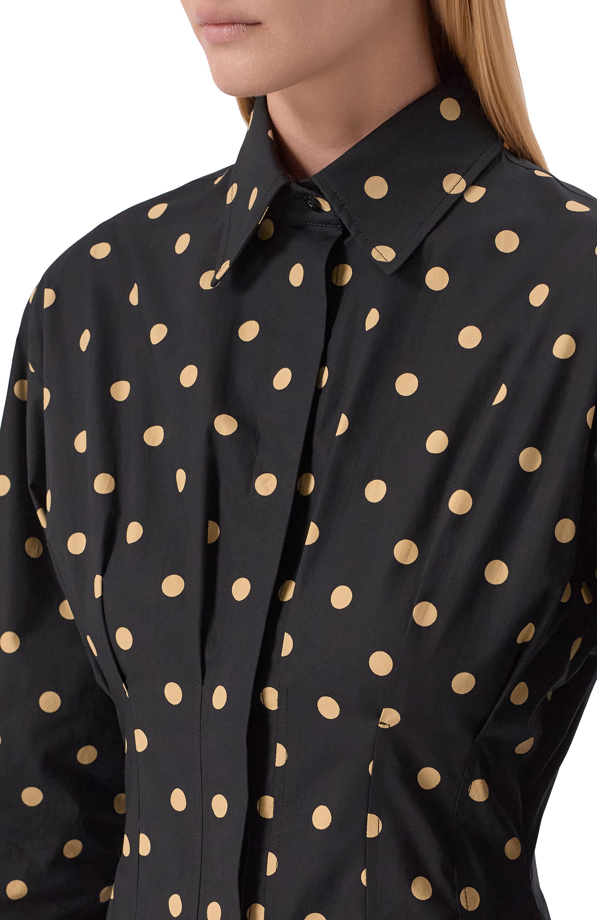 Хлопковое платье MOSCHINO черного цвета по цене 176000 руб., арт. J0412/5455, фото 4 Хлопковое платье MOSCHINO, арт. J0412/5455, фото 4