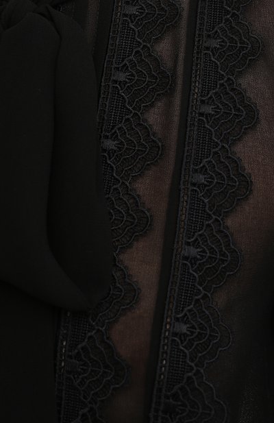 Блузка SELF-PORTRAIT черного цвета по цене 34950 руб., арт. RS21-130T, фото 5 Блузка SELF-PORTRAIT, арт. RS21-130T, фото 5