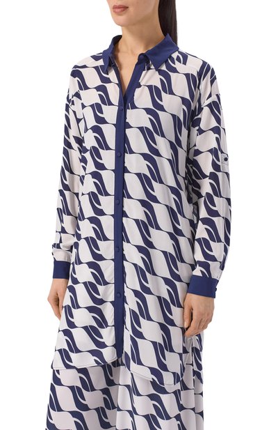 Туника из вискозы LISE CHARMEL синего цвета по цене 47050 руб., арт. ASB2196, фото 3 Туника из вискозы LISE CHARMEL, арт. ASB2196, фото 3