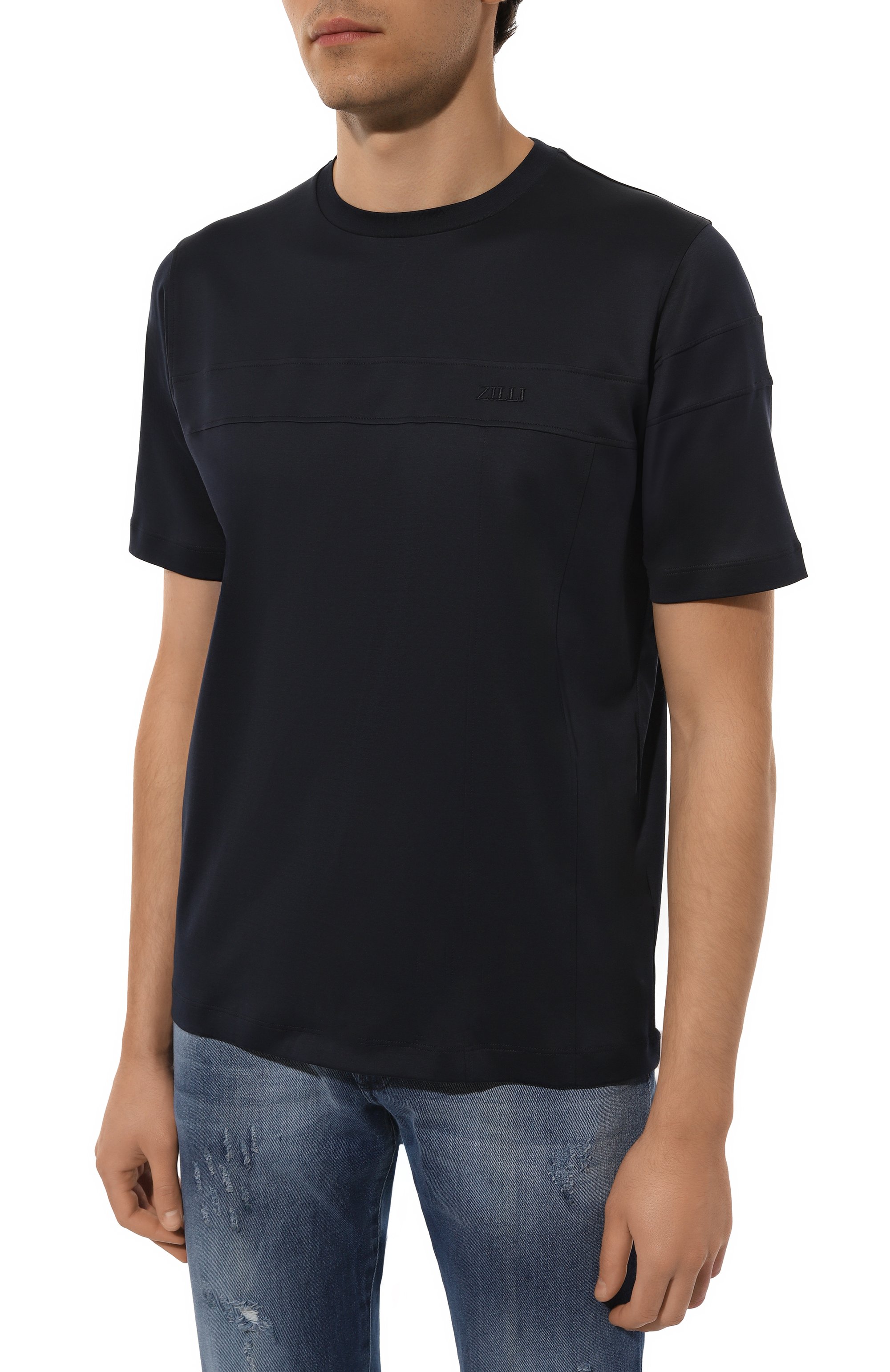 Хлопковая футболка ZILLI, арт. TSR001M0110VZI0P0, фото 3