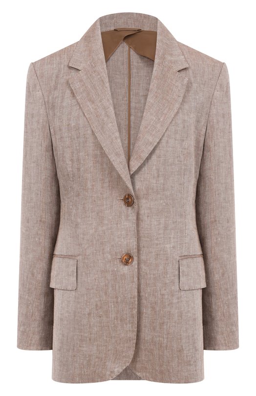 Льняной жакет Max Mara Studio TES0 Бежевый TES0
