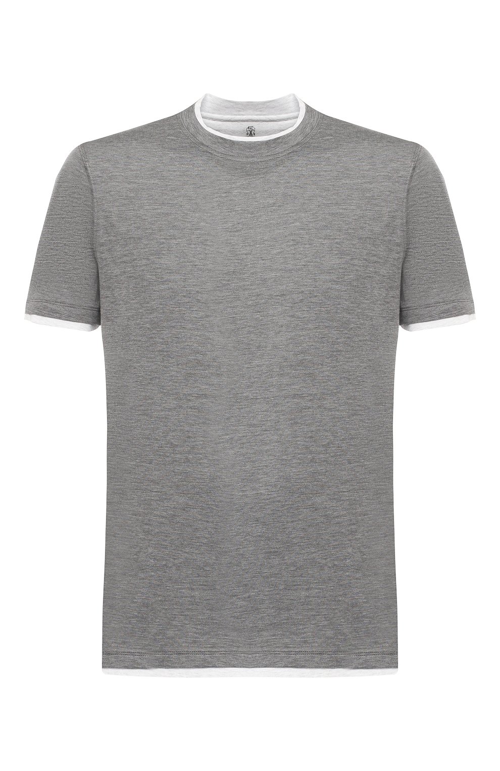 Футболка из шелка и хлопка BRUNELLO CUCINELLI, арт. MTS467427, фото 1