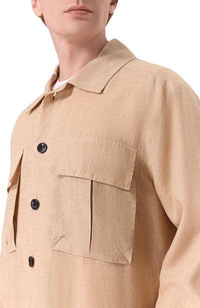 Льняная рубашка KITON, арт. UMC013H0921107, фото 5