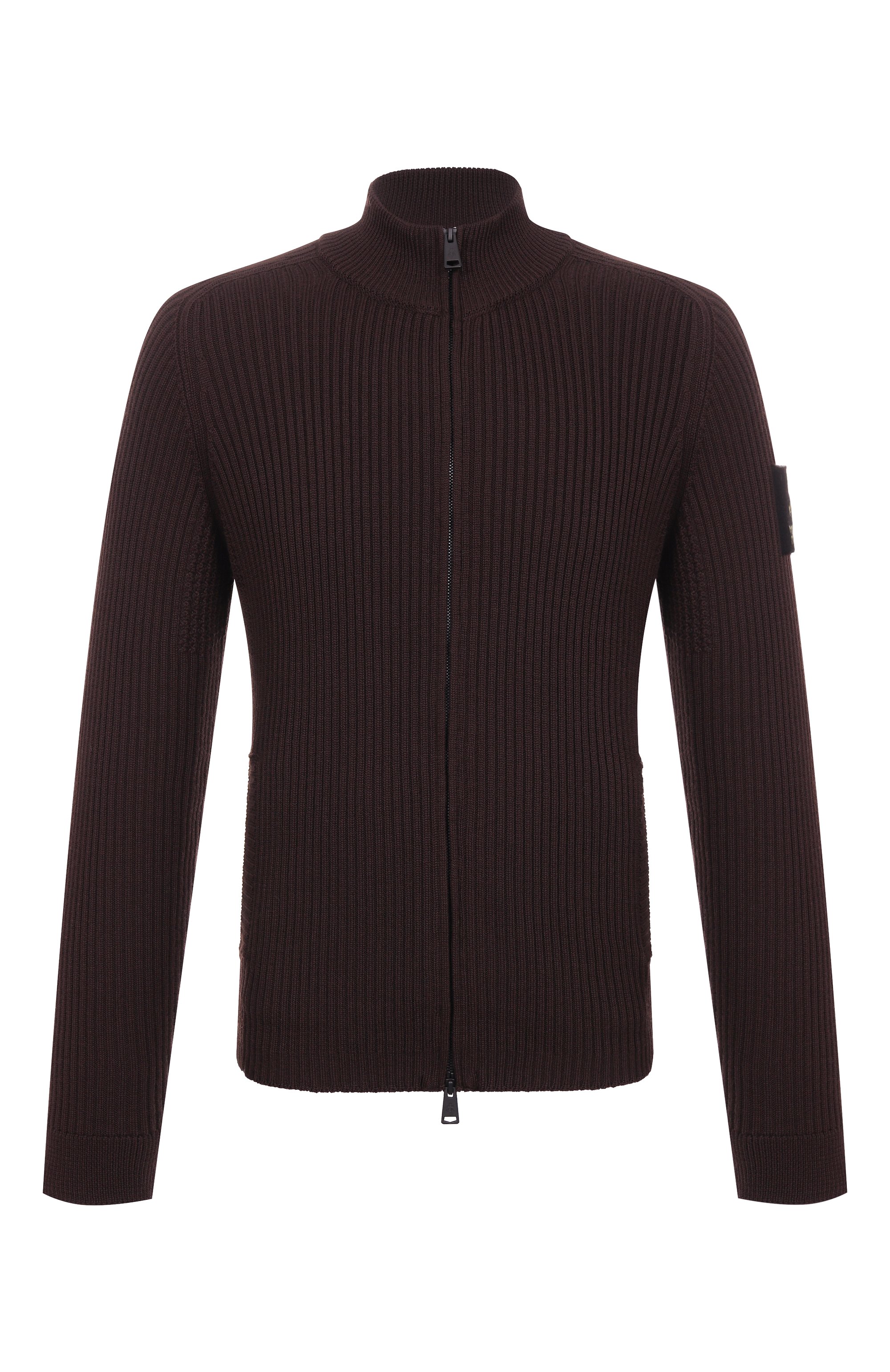 Шерстяной кардиган PREMIATA темно-коричневого цвета по цене 59950 руб., арт. PMG25/W00L, фото 1 Шерстяной кардиган PREMIATA, арт. PMG25/W00L, фото 1