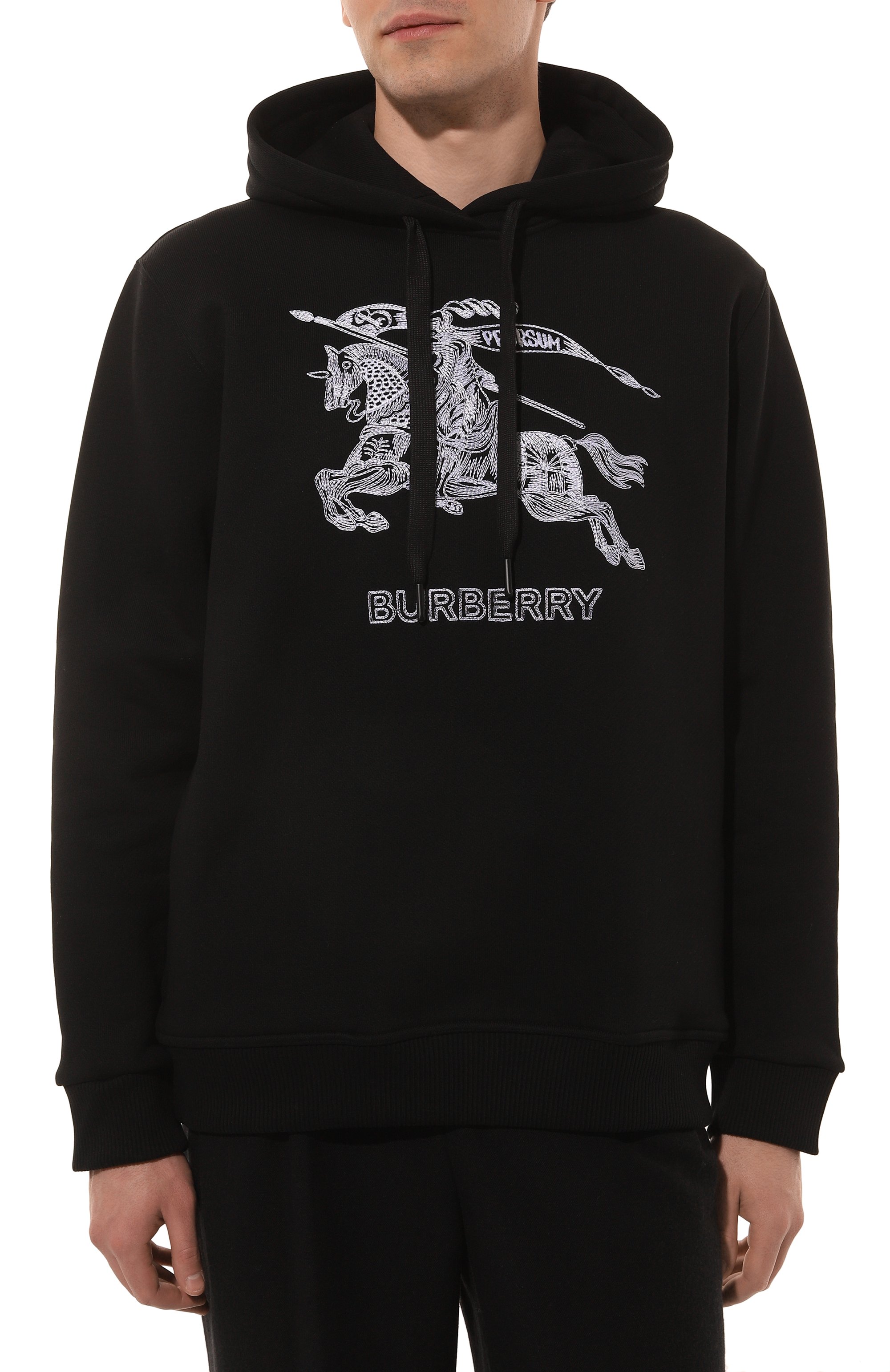 Хлопковое худи BURBERRY, арт. 8072776, фото 3